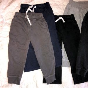 5 pairs toddler boy sweatpants.